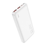 HOCO J101 vésztöltő 2 USB+Type-C+microUSB aljzat 10000mAh, LED jelzés, FEHÉR