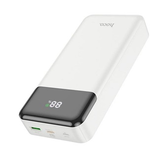 HOCO J102A vésztöltő USB+Type-C+microUSB aljzat 20000mAh, LED kijelző, FEHÉR