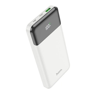 HOCO J102 vésztöltő USB+Type-C+microUSB aljzat 10000mAh, LED kijelző, FEHÉR