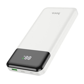 HOCO J102 vésztöltő USB+Type-C+microUSB aljzat 10000mAh, LED kijelző, FEHÉR