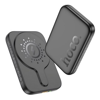 HOCO J117 powerbank Type-C aljzat 5000mAh, MagSafe + Type-C kábel, FEKETE