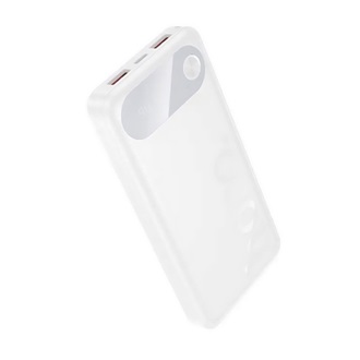 HOCO J154 powerbank 2 USB+Type-C aljzat (10000mAh, 22.5W, PD gyorstöltő, LED kijelző) FEHÉR