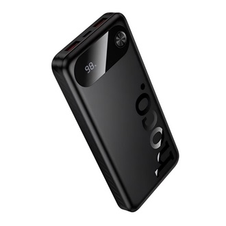HOCO J154 powerbank 2 USB+Type-C aljzat (10000mAh, 22.5W, PD gyorstöltő, LED kijelző) FEKETE