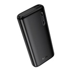 HOCO J158A vésztöltő 2 USB aljzat 10000mAh, LED jelzés, FEKETE