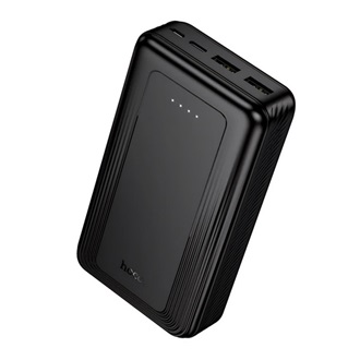 HOCO J165A powerbank 2 USB+Type-C aljzat (20000mAh, 2A, LED jelzés) FEKETE