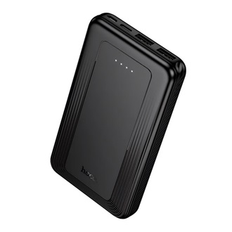 HOCO J165 vésztöltő 2 USB aljzat 10000mAh, LED jelzés, FEKETE