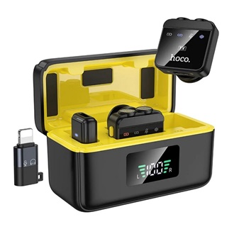 HOCO L17 Lavalier (2db) mikrofon fekete