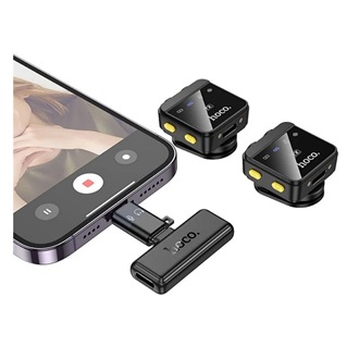 HOCO L17 Lavalier (2db) mikrofon fekete