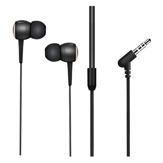 HOCO M19 fülhallgató SZTEREO 3.5mm jack, felvevő gomb, FEKETE