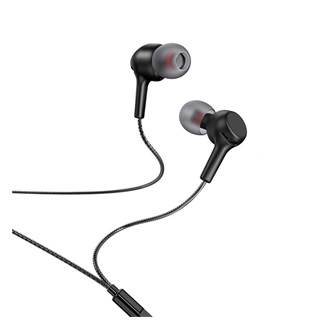 HOCO M78 fülhallgató SZTEREO (3.5mm jack, mikrofon, felvevő gomb, hangerőszabályzó, törésálló kábel) FEKETE