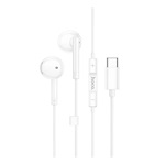 HOCO M95 fülhallgató SZTEREO (Type-C, mikrofon, felvevő gomb) FEHÉR