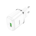 HOCO N3 hálózati töltő USB aljzat 18W, gyorstöltő 3.0, FEHÉR
