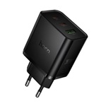 HOCO N75 GaN 65W univerzális hálózati töltő adapter fekete