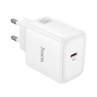 HOCO N83 hálózati töltő Type-C aljzat 60W, PD gyorstöltő 3.0, FEHÉR