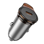 HOCO NZ16 autós töltő Type-C aljzat 30W, PD gyorstöltő, SÖTÉTSZÜRKE