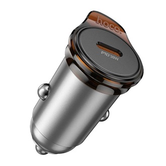 HOCO NZ16 autós töltő Type-C aljzat 30W, PD gyorstöltő, SÖTÉTSZÜRKE