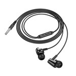 HOCO STORY fülhallgató SZTEREO 3.5mm jack, felvevő gomb, FEKETE