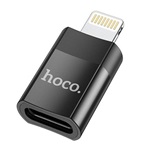 HOCO UA17 Lightning -> USB-C M/F adapter fekete