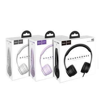 HOCO W21 GRACEFUL CHARM fejhallgató SZTEREO (3.5mm jack, mikrofon, felvevő gomb, 120cm kábel) SZÜRKE