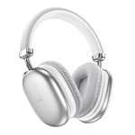 HOCO W35 MAX bluetooth fejhallgató SZTEREO (v5.3, microSD kártyaolvasó, 3.5mm jack aljzat, összehajtható) EZÜST