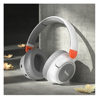 HOCO W43 Bluetooth fejhallgató SZTEREO v5.2, 3.5mm jack aljzat, FEHÉR