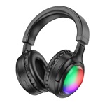HOCO W48 bluetooth fejhallgató SZTEREO v5.3, RGB, FEKETE