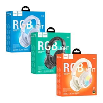 HOCO W48 bluetooth fejhallgató SZTEREO v5.3, RGB, FEKETE