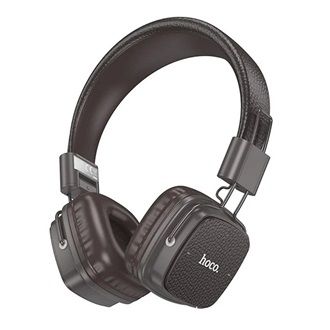 HOCO W56 bluetooth fejhallgató SZTEREO (v5.4, 3.5mm jack aljzat) SÖTÉTBARNA