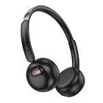 HOCO W62 bluetooth fejhallgató SZTEREO v5.3, 3.5mm jack aljzat, FEKETE