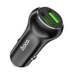 HOCO Z37 autós töltő 2 USB aljzat 36W, gyorstöltő 3.0, FEKETE