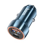 HOCO Z46A autós töltő USB+Type-C aljzat 20W, PD gyorstöltő 3.0, KÉK