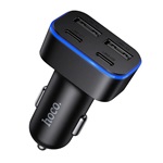 HOCO Z63 autós töltő 2 Type-C+2 USB aljzat (42W, PD gyorstöltő 3.0) FEKETE