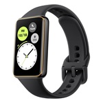 HONOR BAND 10 okoskarkötő (aktivitásmérő, pulzusmérő, hívásjelzés, vízálló, szilikon szíj) FEKETE