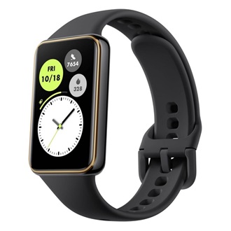 HONOR BAND 10 okoskarkötő (aktivitásmérő, pulzusmérő, hívásjelzés, vízálló, szilikon szíj) FEKETE