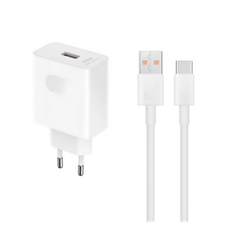 HONOR SuperCharger hálózati töltő USB aljzat 66W, gyorstöltő + Type-C kábel, FEHÉR