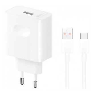 HONOR SuperCharger hálózati töltő USB aljzat 80W, gyorstöltő + Type-C kábel, FEHÉR