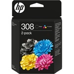 HP 308 2-pack tintapatron 4-color