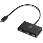 HP 3-portos USB-C USB3.0 hub fekete