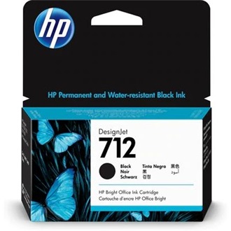 HP 712 38-ml Black DesignJet Ink Cartridge tintapatron fekete