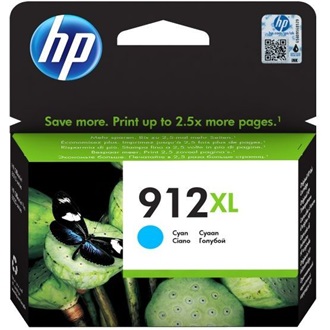 HP 912XL High Yield Cyan Ink tintapatron ciánkék