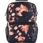 HP Campus XL Backpack 16,1" notebook poliészter hátizsák fekete-narancssárga (Tie Dye) 20L
