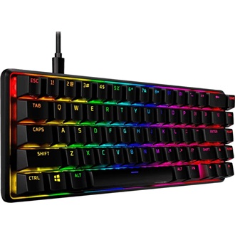 HP HyperX Alloy Origins 65 USB-C angol (US) gaming HyperX Aqua mechanikus billentyűzet fekete