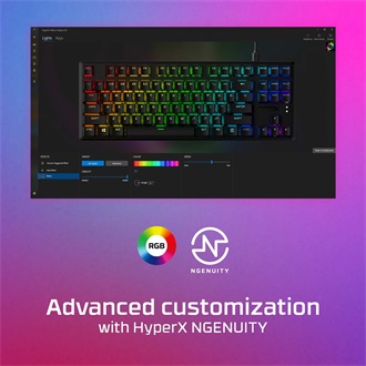 HP HyperX Alloy Origins Core PBT USB angol (US) gaming HyperX Red mechanikus billentyűzet fekete