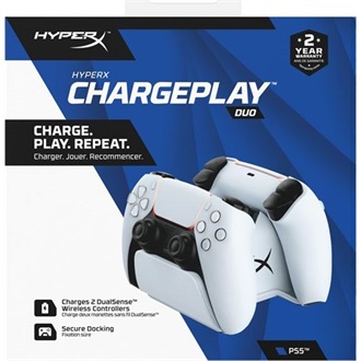 HP HyperX ChargePlay Duo PlayStation 5 gamepad töltő fehér