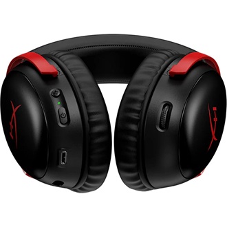 HP HyperX Cloud III S gaming fejhallgató headset fekete-piros