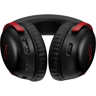 HP HyperX Cloud III Wireless gaming fejhallgató headset fekete-piros