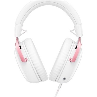 HP HyperX Cloud III gaming fejhallgató headset fehér-rózsaszín