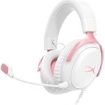 HP HyperX Cloud III gaming fejhallgató headset fehér-rózsaszín