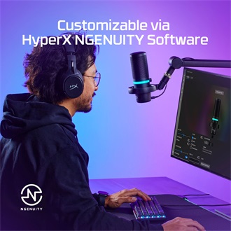 HP HyperX DuoCast gaming mikrofon fekete