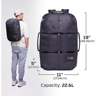 HP HyperX Knight 16" notebook gaming poliészter hátizsák szürke 22,6L